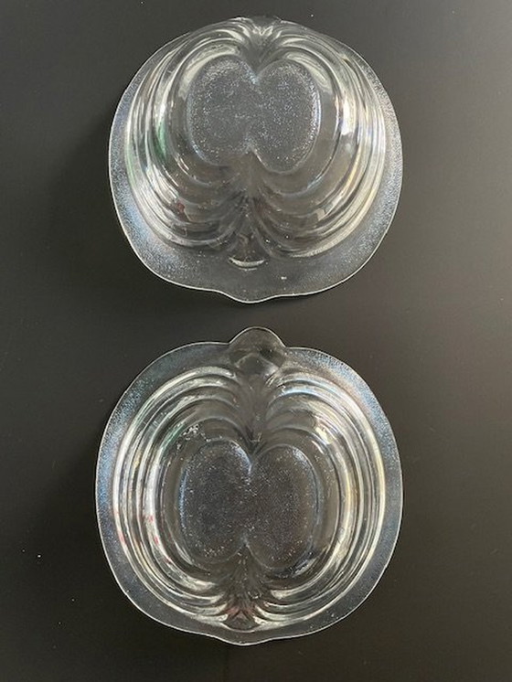 Image 1 of 2 Glass Bowls Apple Shape