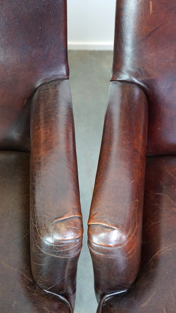 Image 1 of 4 x Sheep leather dining chair with low armrests