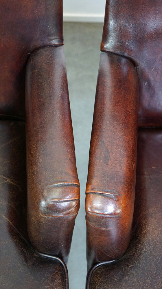 Image 1 of 4 x Sheep leather dining chair with low armrests