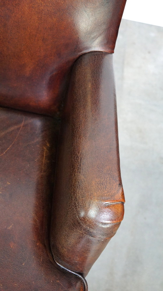 Image 1 of 4 x Sheep leather dining chair with low armrests