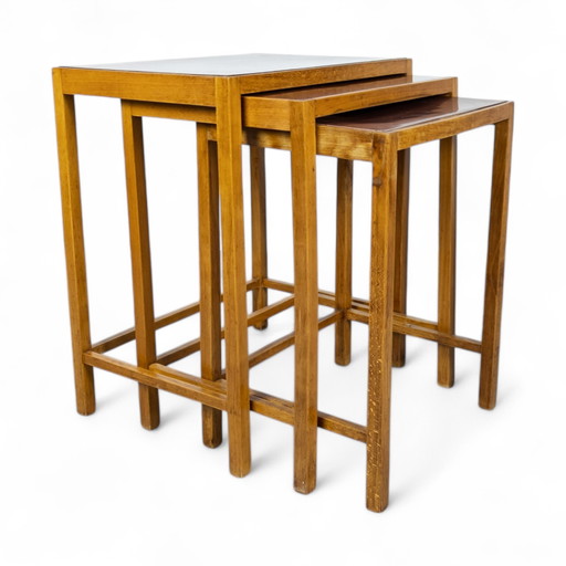 Bauhaus Nesting Tables H-50 By Jindrich Halabala For Up Zavody, 1930S