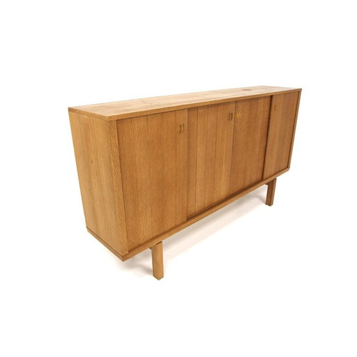 Scandinavian vintage sideboard in teak and beech by Borgeryds Möbelfabrik, Sweden 1960
