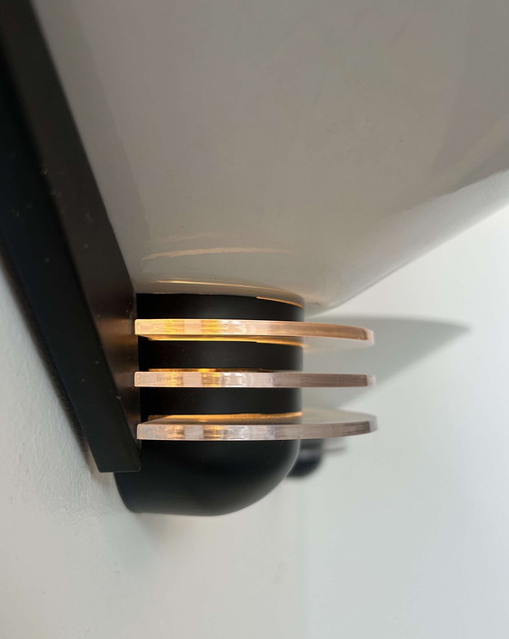 Image 1 of Coppia di applique vintage, metallo laccato bianco, Francia 1980