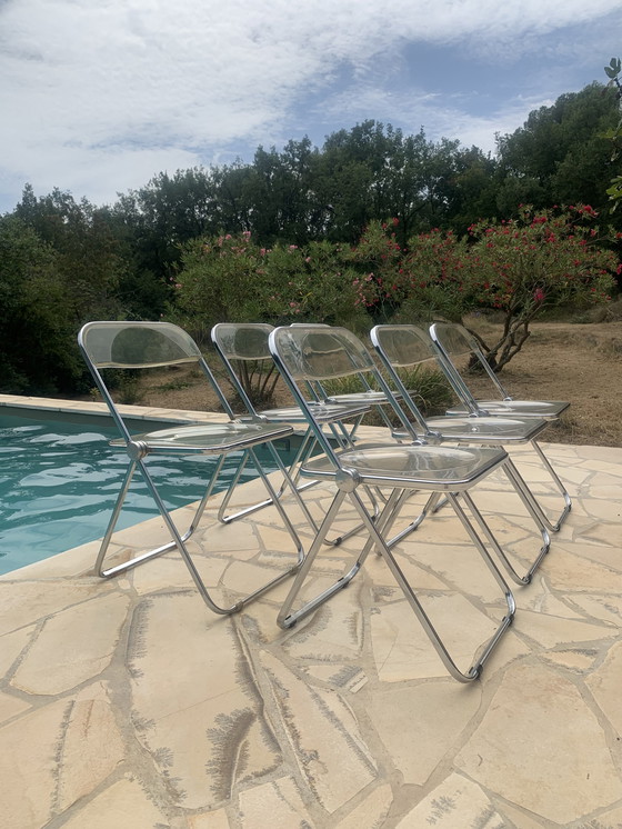 Image 1 of 6x Castelli Plia folding chair Giancarlo Piretti