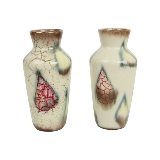 Image 1 of 2x Vases d'Allemagne de l'Ouest Bay Keramik