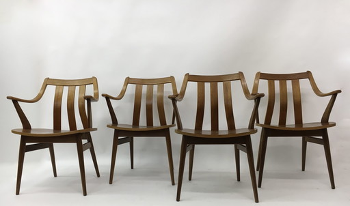 4x chaises de salle à manger en contreplaqué