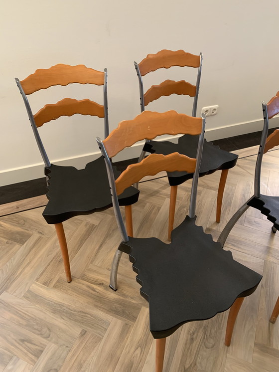 Image 1 of 4 Sedlak Dining Chairs By Borek Sipek For Vitra With Matching Dining Table By Cidue Italy