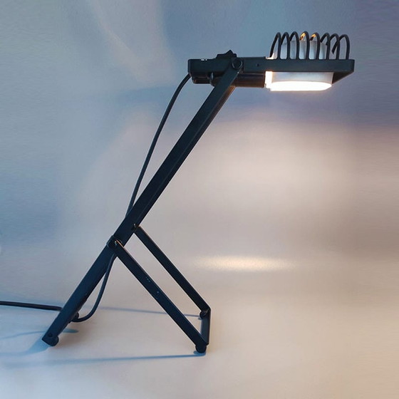 Image 1 of 1970s Gorgeous Black Table Lamp "Sintesi" by Ernesto Gismondi for Artemide. Made in Italy