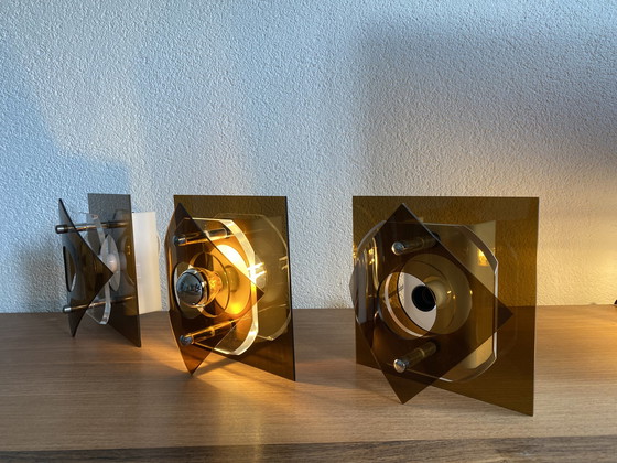 Image 1 of 3x Herda wall lamps