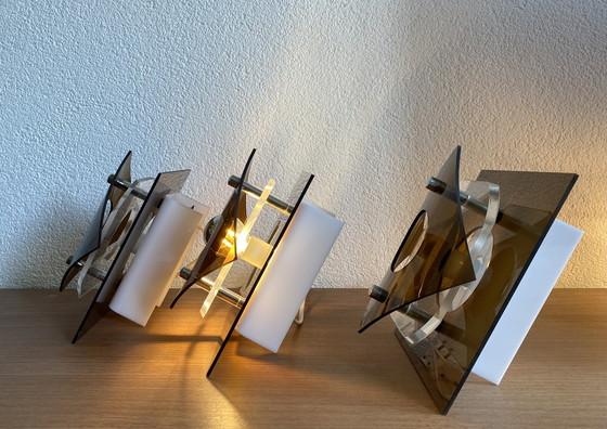 Image 1 of 3x Herda wall lamps