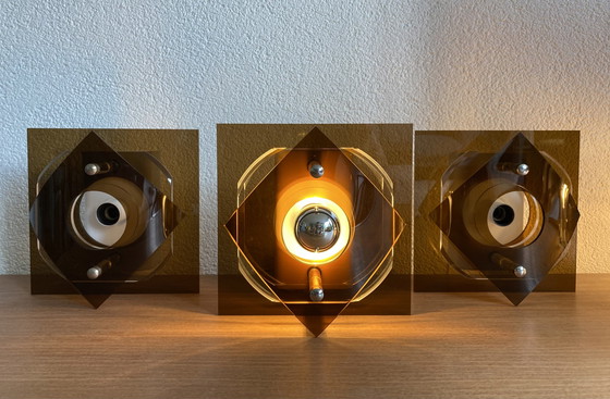 Image 1 of 3x Herda wall lamps