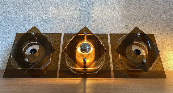 Image 1 of 3x Herda wall lamps