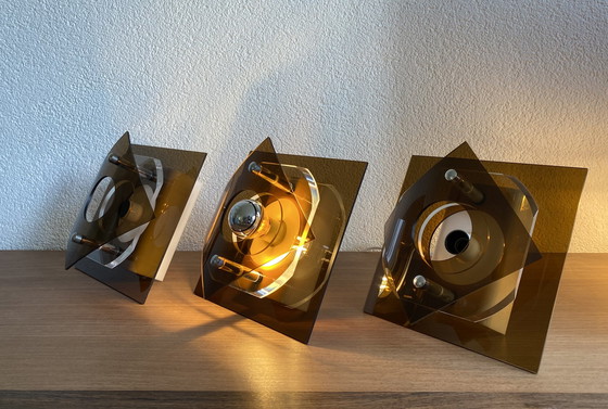 Image 1 of 3x Herda wall lamps