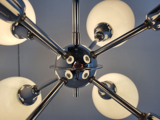 Image 1 of Vintage opaline sputnik chandelier