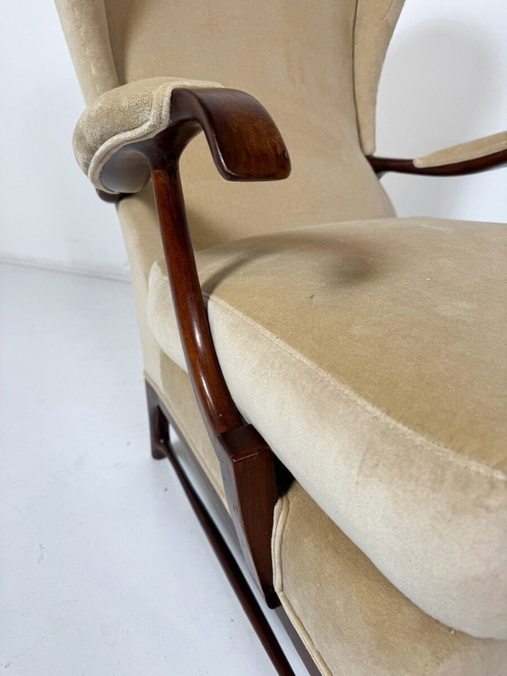 Image 1 of Mid-Century Modern Pair Of Paolo Buffa Armchairs, 1950S - New Upholstery