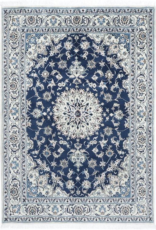 Original hand-knotted Persian carpet Nain 12 La 244 X 165 Cm