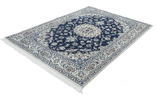 Original hand-knotted Persian carpet Nain 12 La 244 X 165 Cm