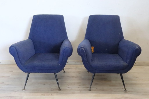 Italian Mid-Century Armchairs