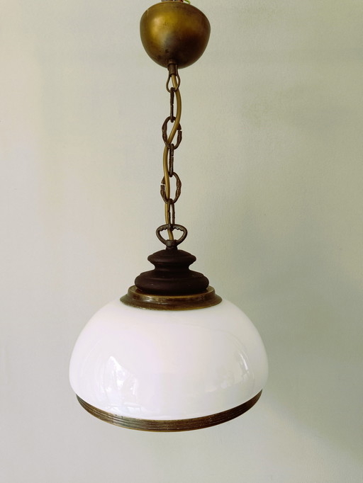 White Opaline hanging lamp