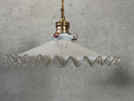 Image 1 of 5X Opaline Collared Lamps