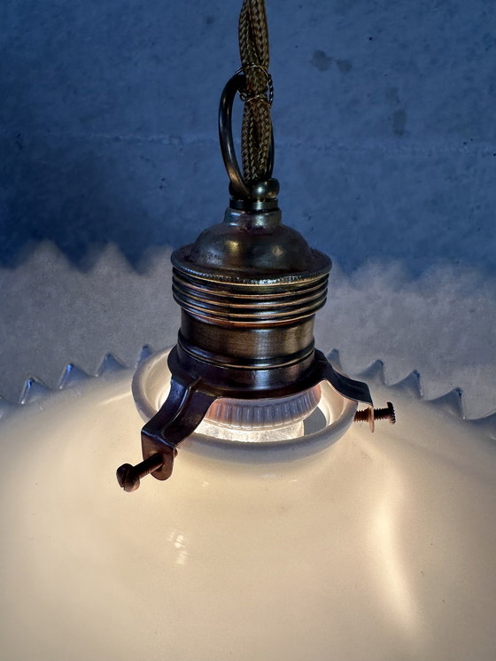 Image 1 of 5X Opaline Collared Lamps