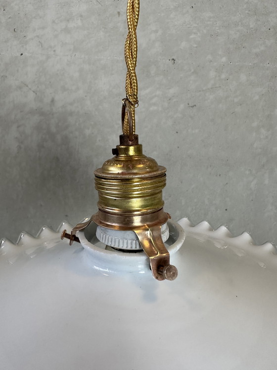 Image 1 of 5X Opaline Collared Lamps