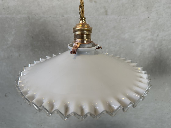 Image 1 of 5X Opaline Collared Lamps