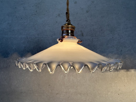 Image 1 of 5X Opaline Collared Lamps