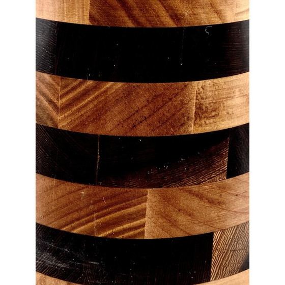 Image 1 of Vintage conical wood sculpture by Salmistraro, Italy 1970s