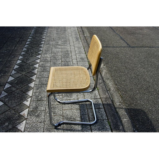 Pair of vintage beechwood chairs by Marcel Breuer, 1970
