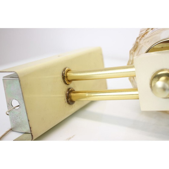 Image 1 of Pair of vintage wall lamps with glass shades, Czechoslovakia 1970s