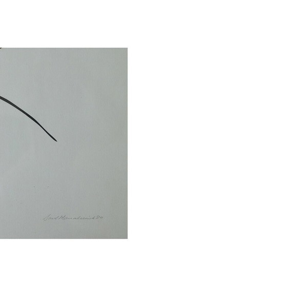 Image 1 of Vintage acrylic painting by Saul Mamakeesick, 1980