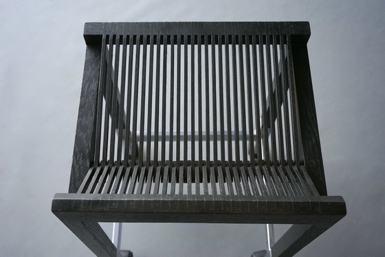 Image 1 of Slatted Wood Drawing Stool By Ruud Jan Kokke, 1980S