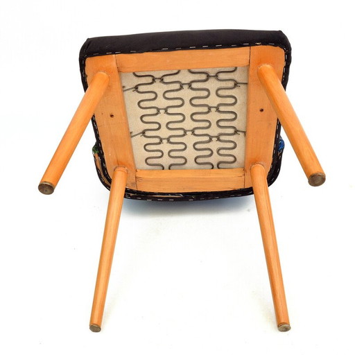 Vintage beech "patyczak" chair, Poland 1960s