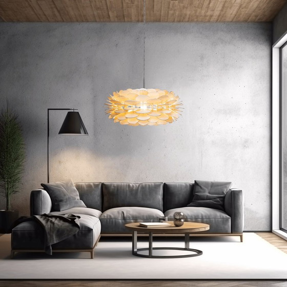 Image 1 of Ulap Design Big Wooden Pendant Lamp Made In Italy