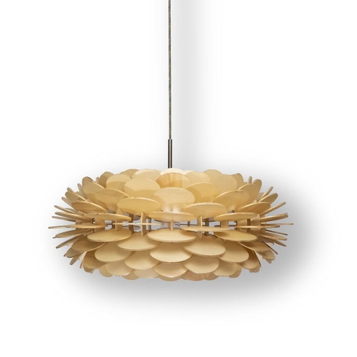 Ulap Design Big Wooden Pendant Lamp Made In Italy