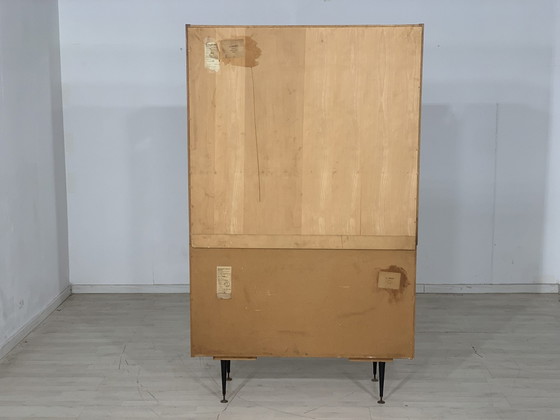 Image 1 of Mid Century highboard armoire à casiers étagère bibliothèque vintage garde-robe