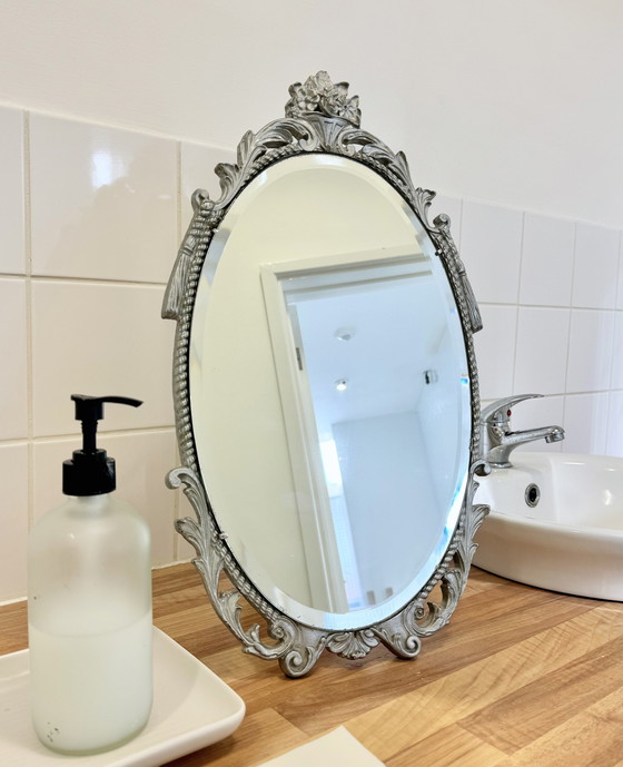 Image 1 of Pair of vintage oval table mirrors for Atsonea