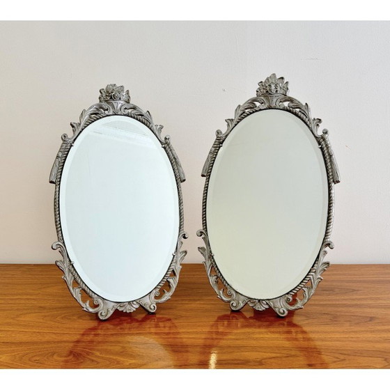 Image 1 of Pair of vintage oval table mirrors for Atsonea