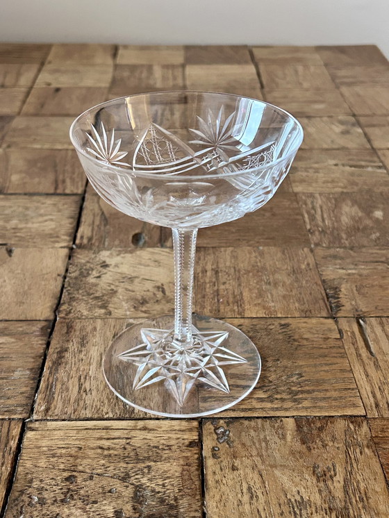 Image 1 of Coppe di champagne in cristallo Val Saint Lambert 