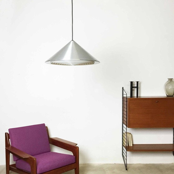 Image 1 of Vintage metal pendant lamp by Jo Hammerborg for Fog and Morup, Denmark 1960