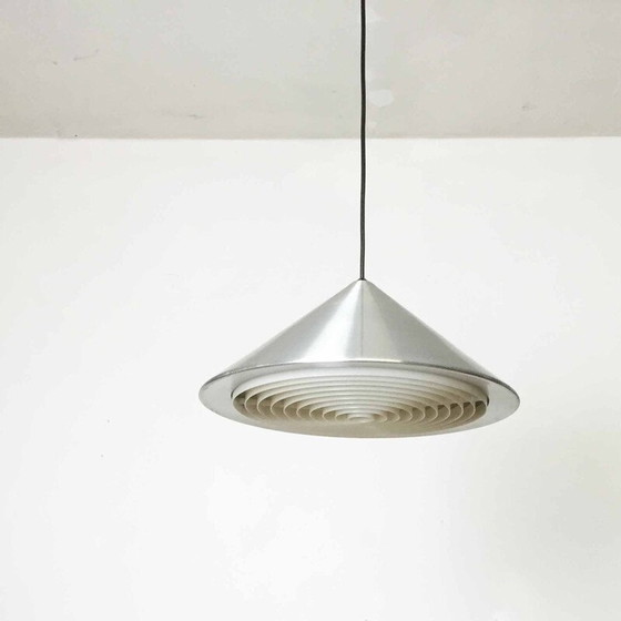 Image 1 of Vintage metal pendant lamp by Jo Hammerborg for Fog and Morup, Denmark 1960