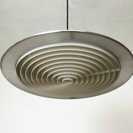 Image 1 of Vintage metal pendant lamp by Jo Hammerborg for Fog and Morup, Denmark 1960