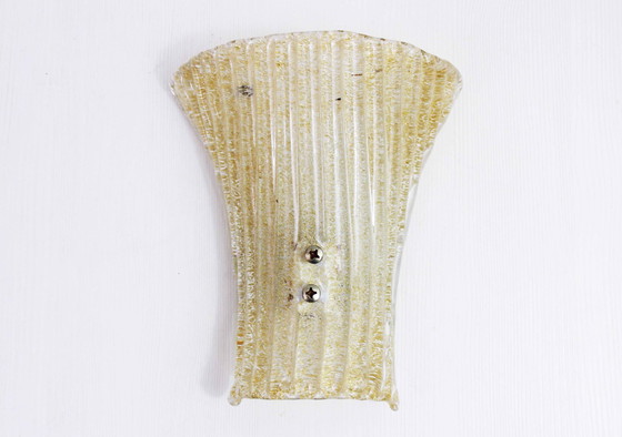 Image 1 of Wall lamp Hillebrand En Verre Doré 1970