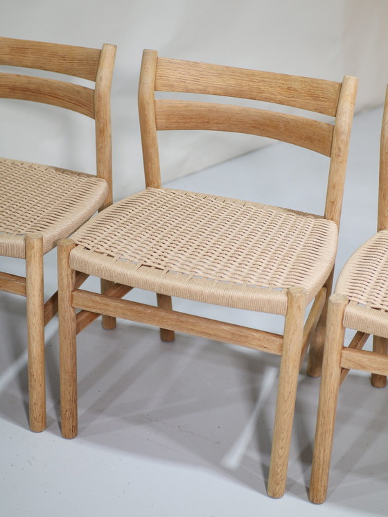 Image 1 of 6X Børge Mogensen Bm1 Dining Chairs Oak Danish Vintage