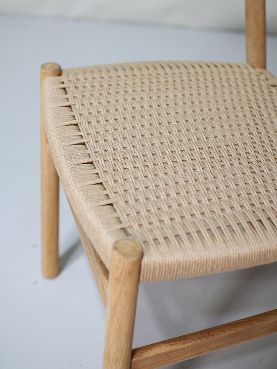 Image 1 of 6X Børge Mogensen Bm1 Dining Chairs Oak Danish Vintage