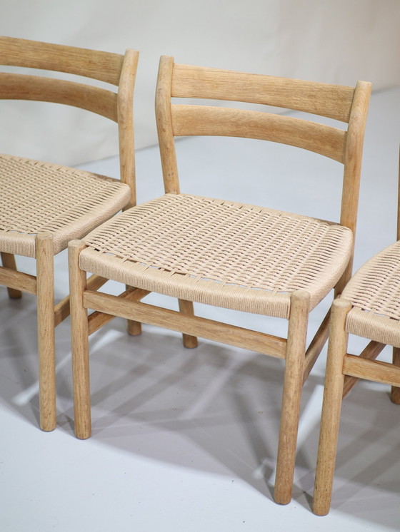 Image 1 of 6X Børge Mogensen Bm1 Dining Chairs Oak Danish Vintage