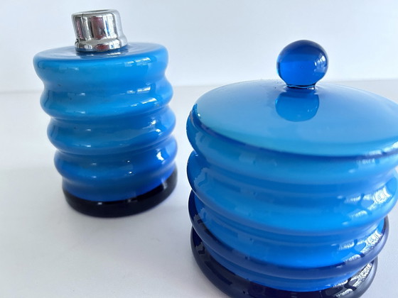 Image 1 of Set di flaconi di profumo e cipria vintage