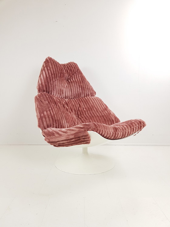 Image 1 of Fauteuil pivotant vintage rose