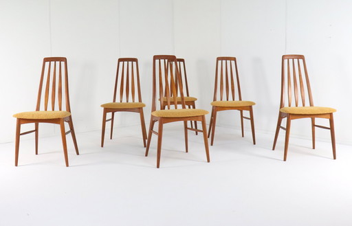 6X Niels Koefoed Model Eva Chairs 'Lindeskovs' Vintage